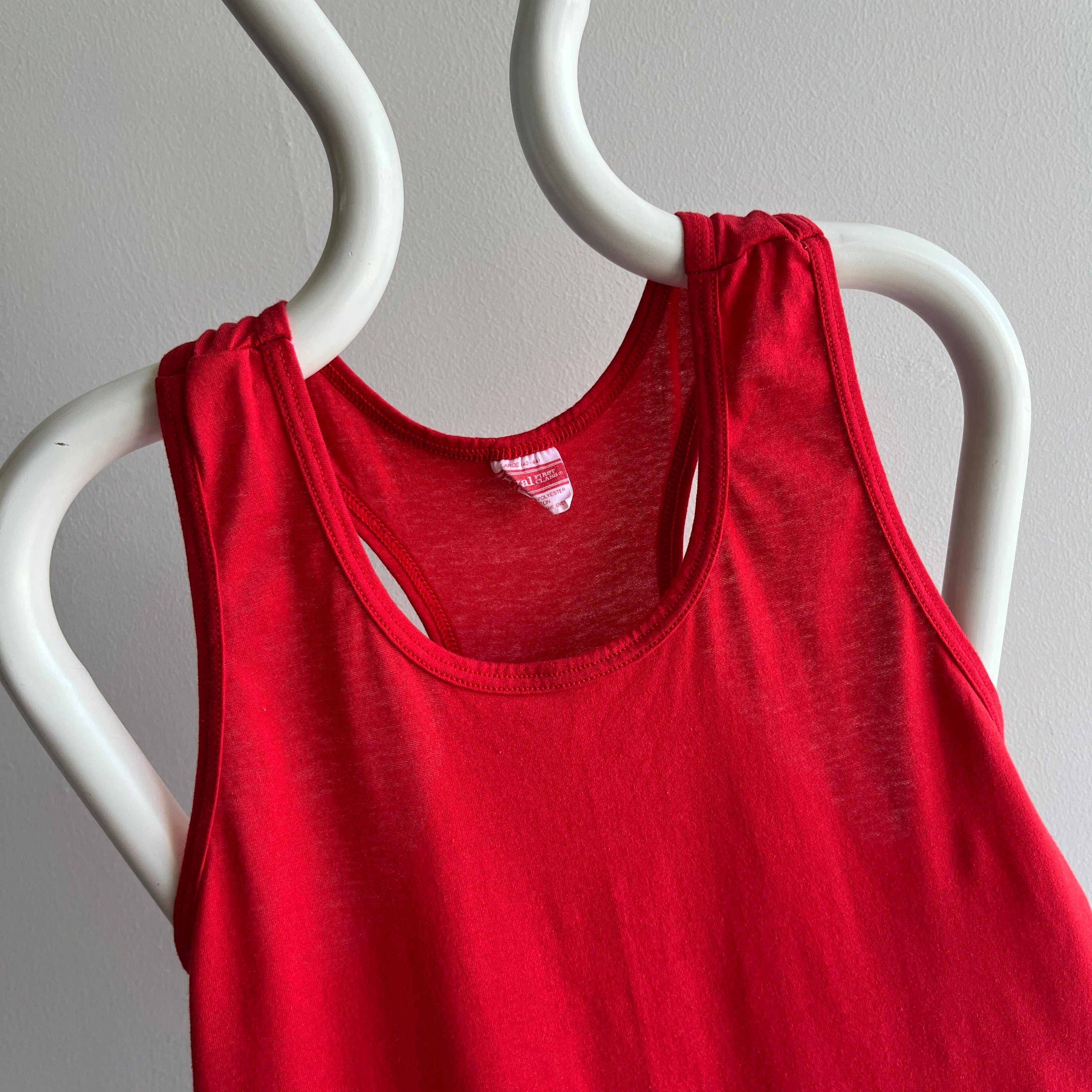 1970s Red Racer Back Easy Breezy Tank Top by Royal First Class