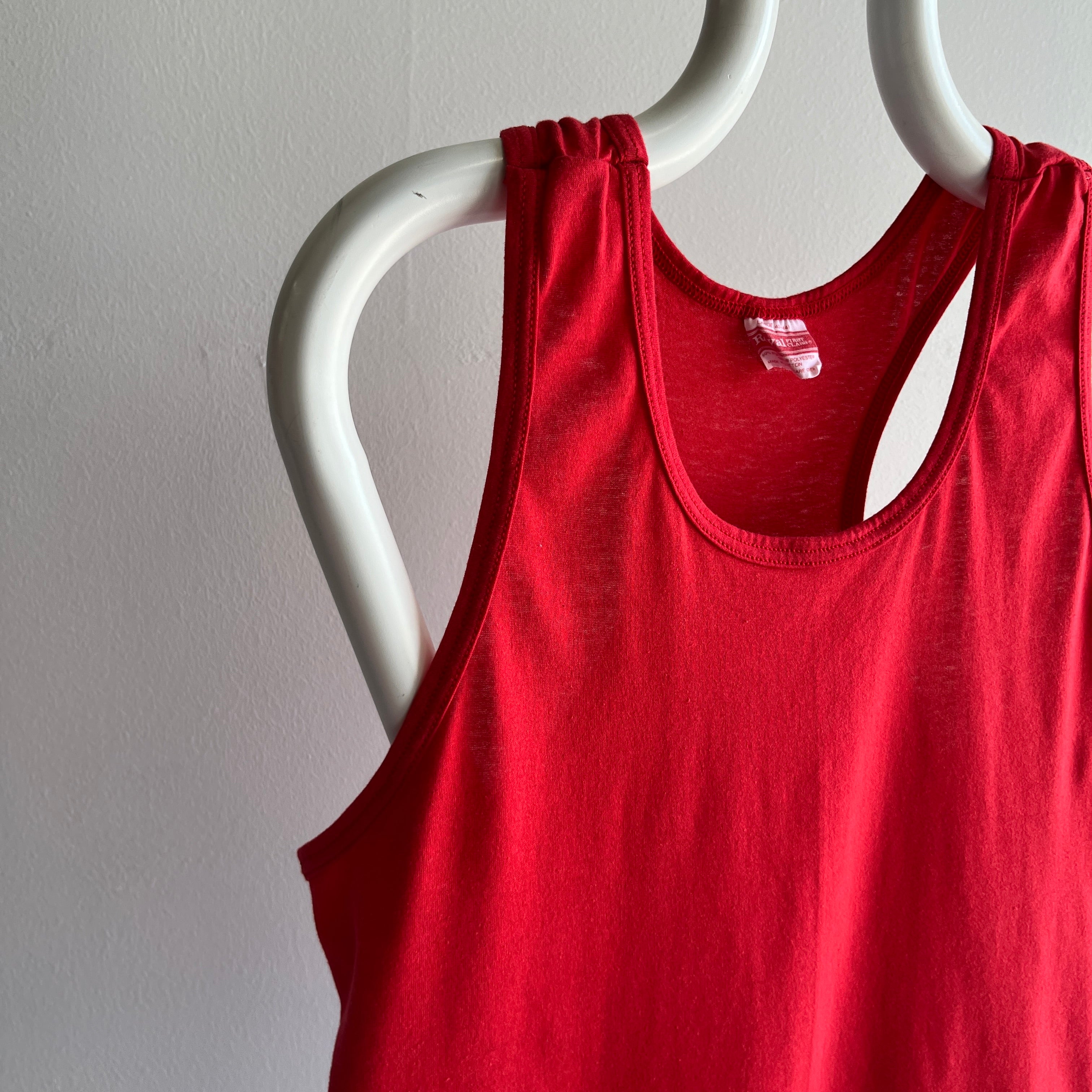 1970s Red Racer Back Easy Breezy Tank Top by Royal First Class