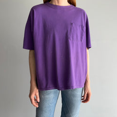 1980s Super Thin and Soft GITANo Purple Pocket T-Shirt - Easy Breezy