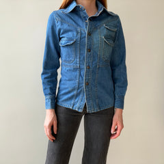 1970s Structured Denim Shirt/Jacket - A Rare One! By JC Penny