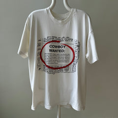 1990s Cowboy Wanted Ad T-Shirt  !!!!!!