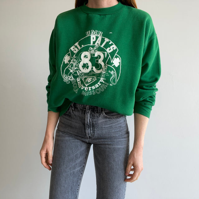 1983 Rolla, Missouri St. Pat's 75th Anniversary Paint Stained Sweatshirt by Russell Brand