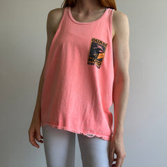 1980s Faded Neon Quasi Moto Surf Gear on a Crazy Shirts Tank