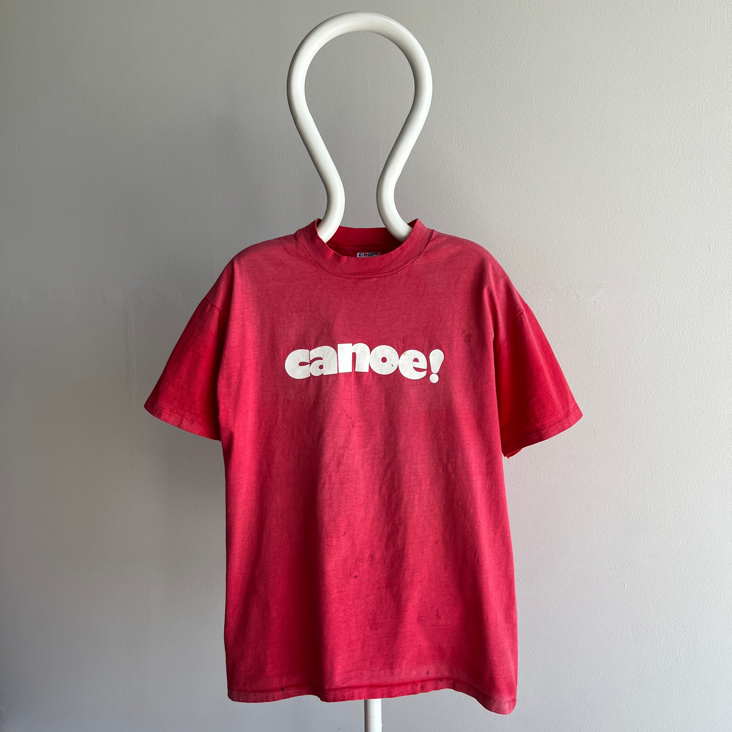 1980s ULTRA SUN FADED Canoe Single Stitch Cotton T-Shirt - !!!
