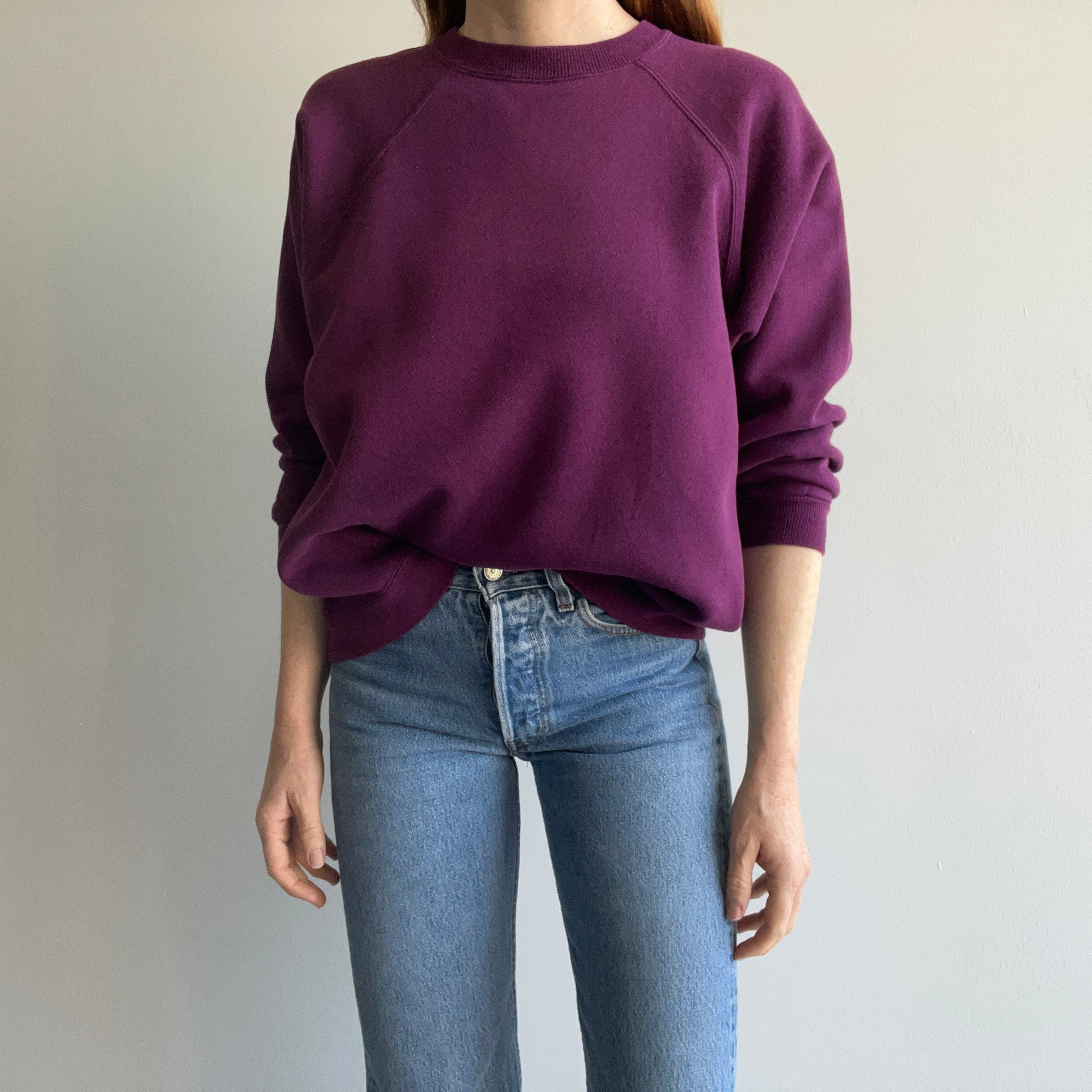 1990s HHW Eggplant Purple Sweatshirt