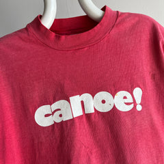 1980s ULTRA SUN FADED Canoe Single Stitch Cotton T-Shirt - !!!