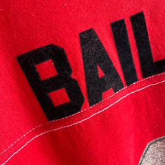 1970s Bailey No. 1 (Backside) Football T-Shirt with Contrast Stitching