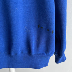 1980/90s Pour La France - Aspen, Boulder, Denver - Beat Up Paint Stained Sweatshirt with Pockets!
