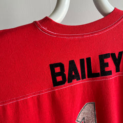 1970s Bailey No. 1 (Backside) Football T-Shirt with Contrast Stitching