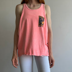 1980s Faded Neon Quasi Moto Surf Gear on a Crazy Shirts Tank