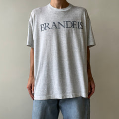 1980s Light Heather Grey Brandeis T Shirt