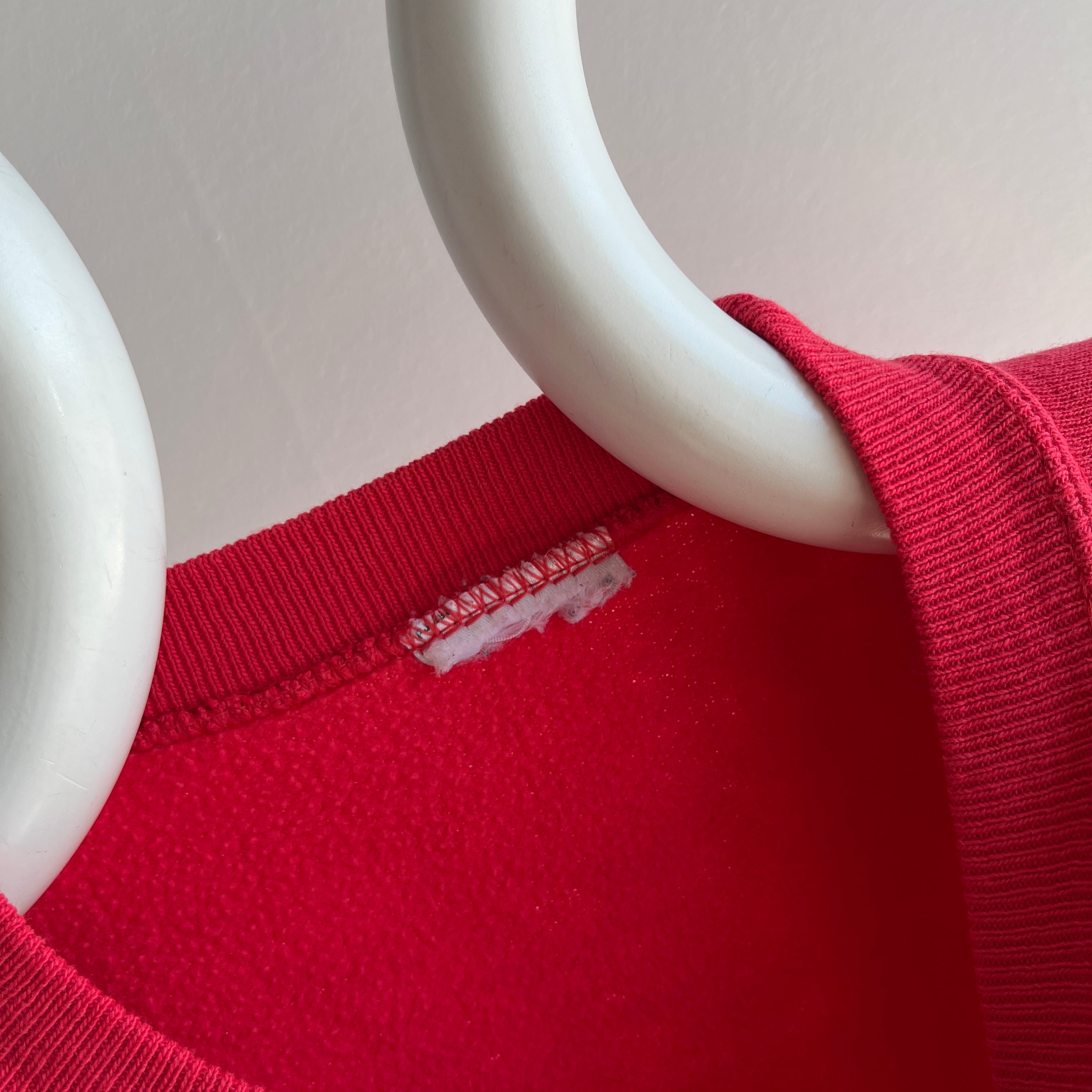 1980s Rich Salmon Pink Raglan Sweatshirt