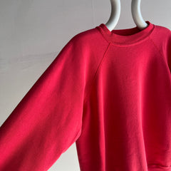 1980s Rich Salmon Pink Raglan Sweatshirt