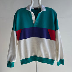 1990s Color Block Rugby Sweatshirt