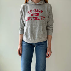 1980s Thinned Out and Slouchy Denison University Champion Brand Hoodie