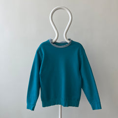 1980s Blank Teal Sweatshirt - The Model Photos Don't Do Justice! It's Super Cool