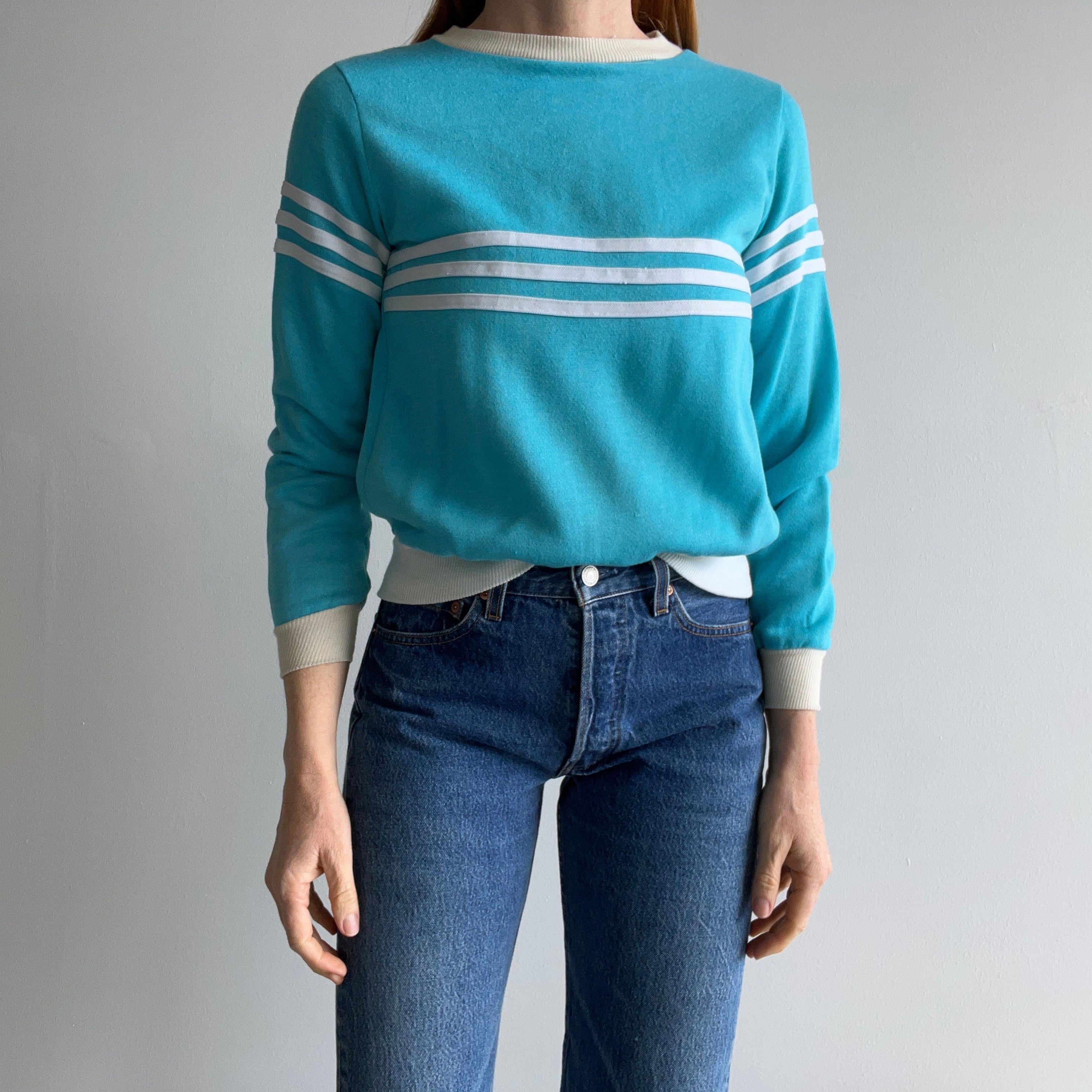 1970/80s Lightweight Smaller Triple Stripe Sweatshirt