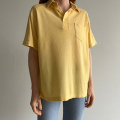 1980s Buttery Yellow Polo T-Shirt