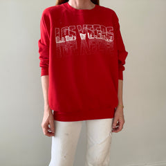 1990s Red Las Vegas Raglan Sweatshirt