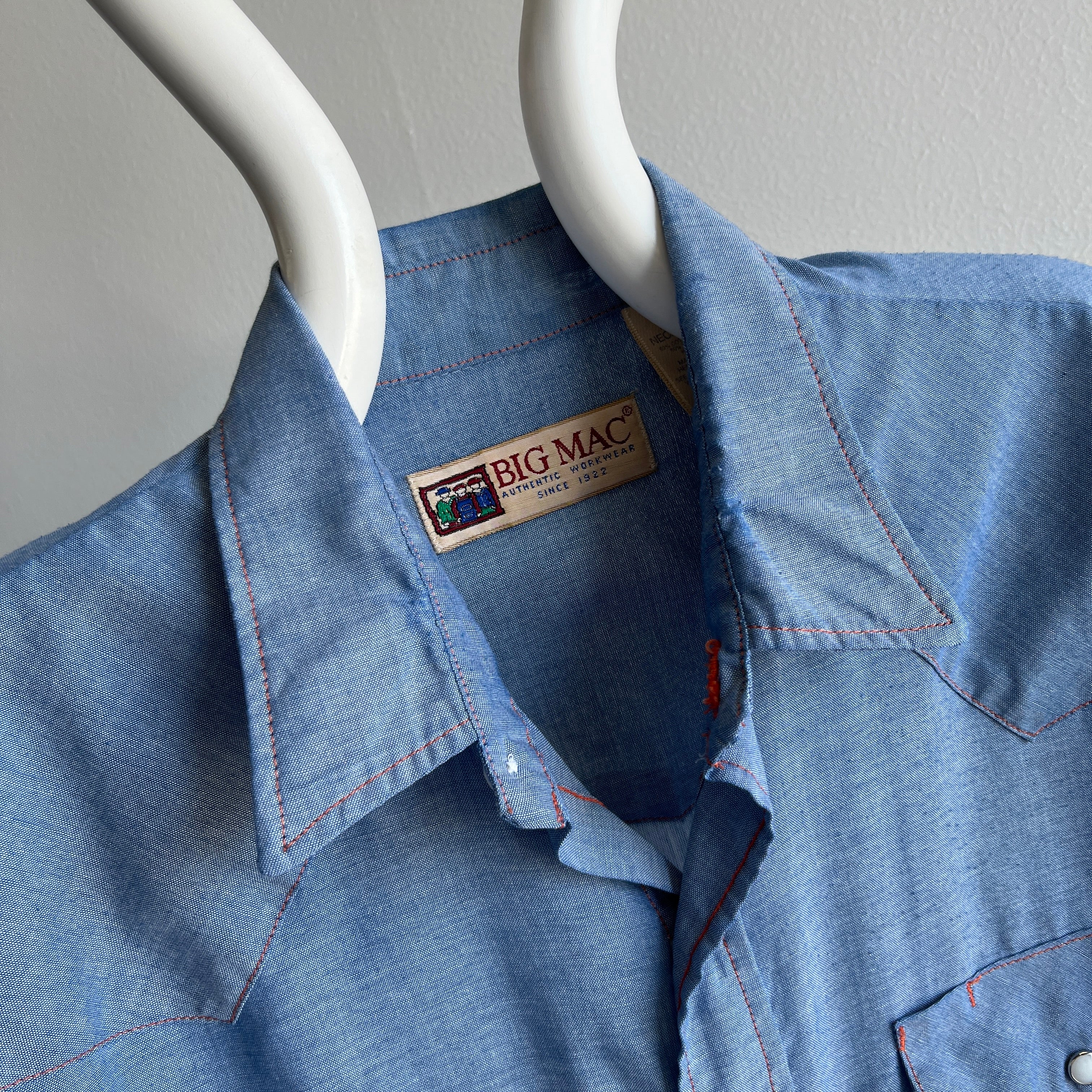 1990s Lightweight Denim Cowboy Shirt by Big Mac