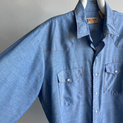 1990s Lightweight Denim Cowboy Shirt by Big Mac