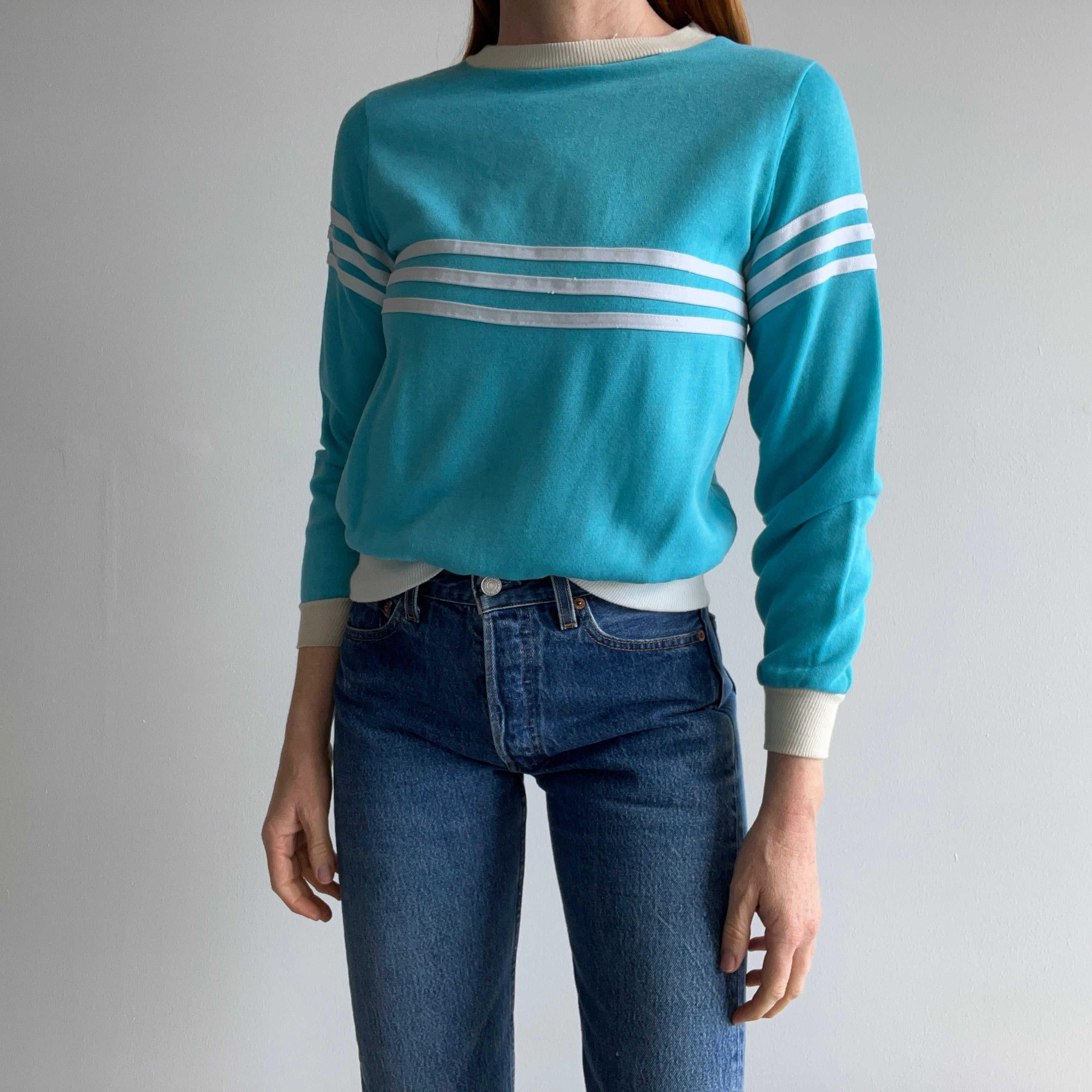 1970/80s Lightweight Smaller Triple Stripe Sweatshirt