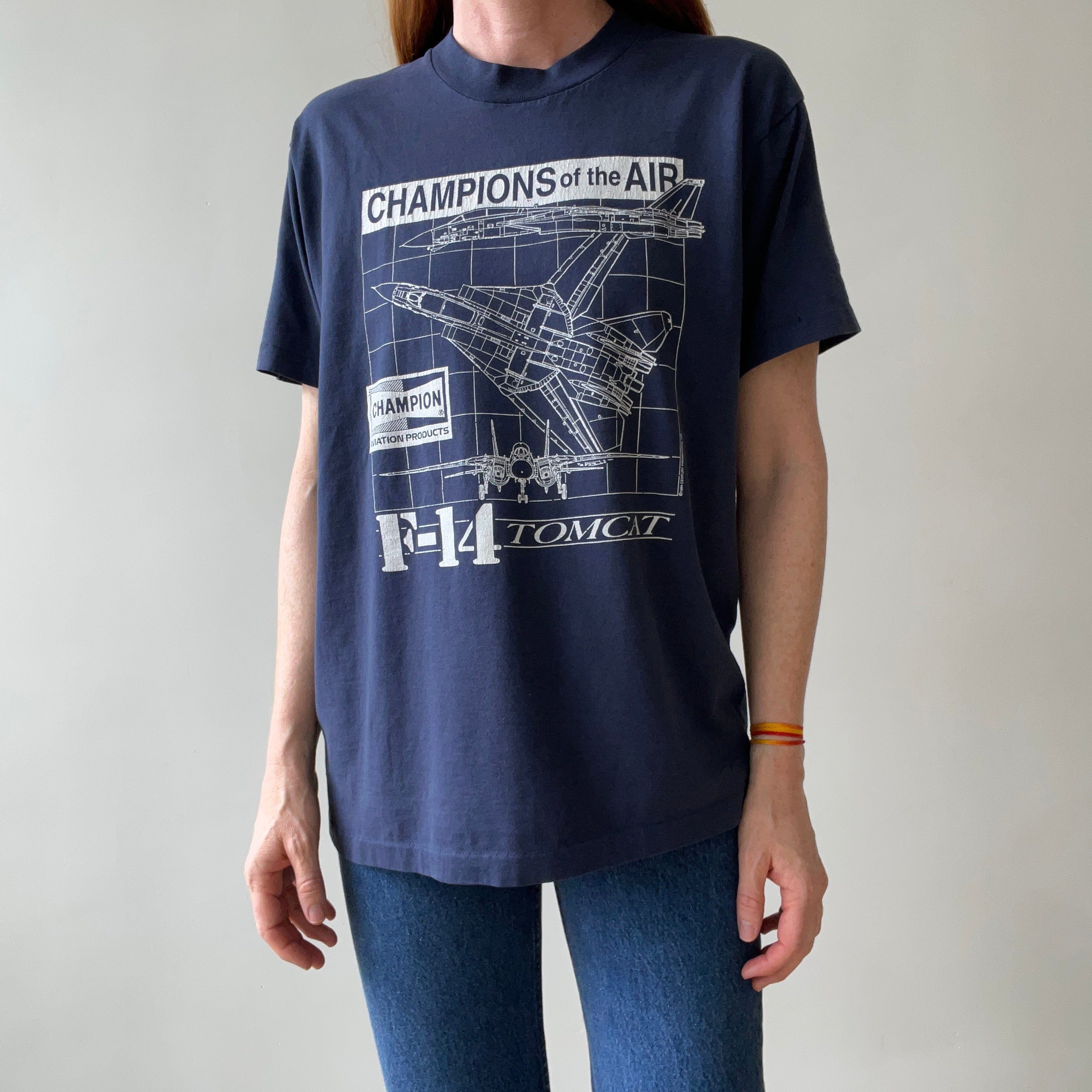 1980s/90s Champions Of The Air F-14 Tomcat T Shirt