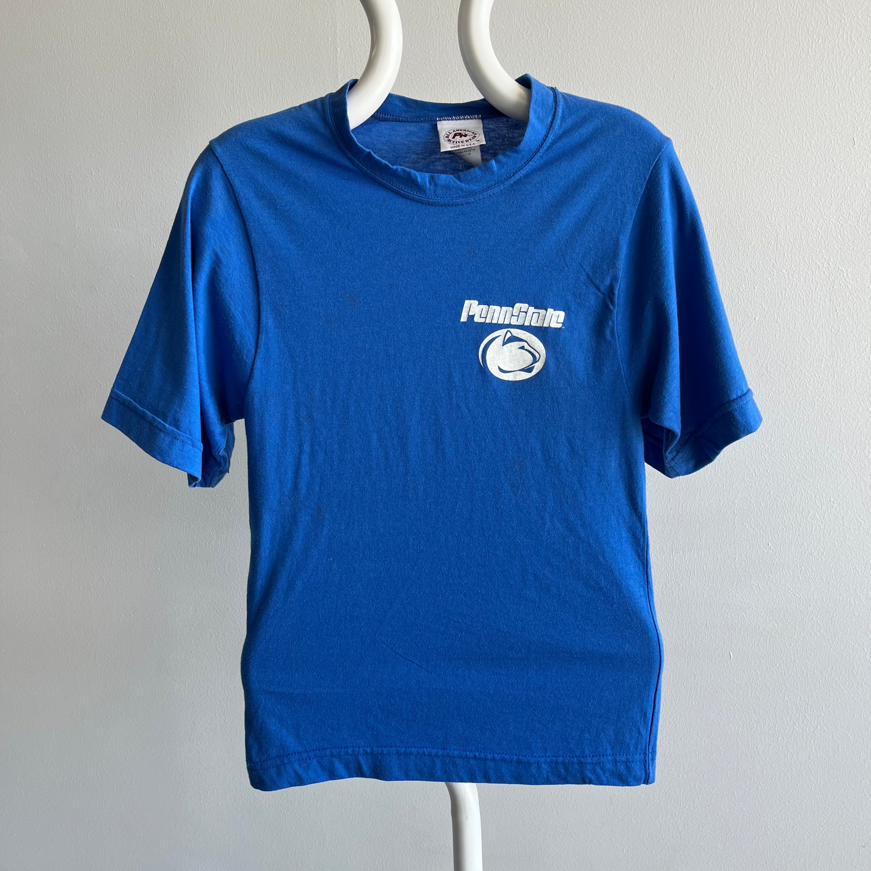 1990s Penn State Fitted T-Shirt with Big Sleeves