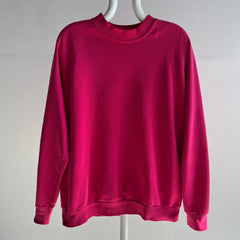 1980s Perfectly Thinned Out Barbie Pink Slouchy Longer Sweatshirt