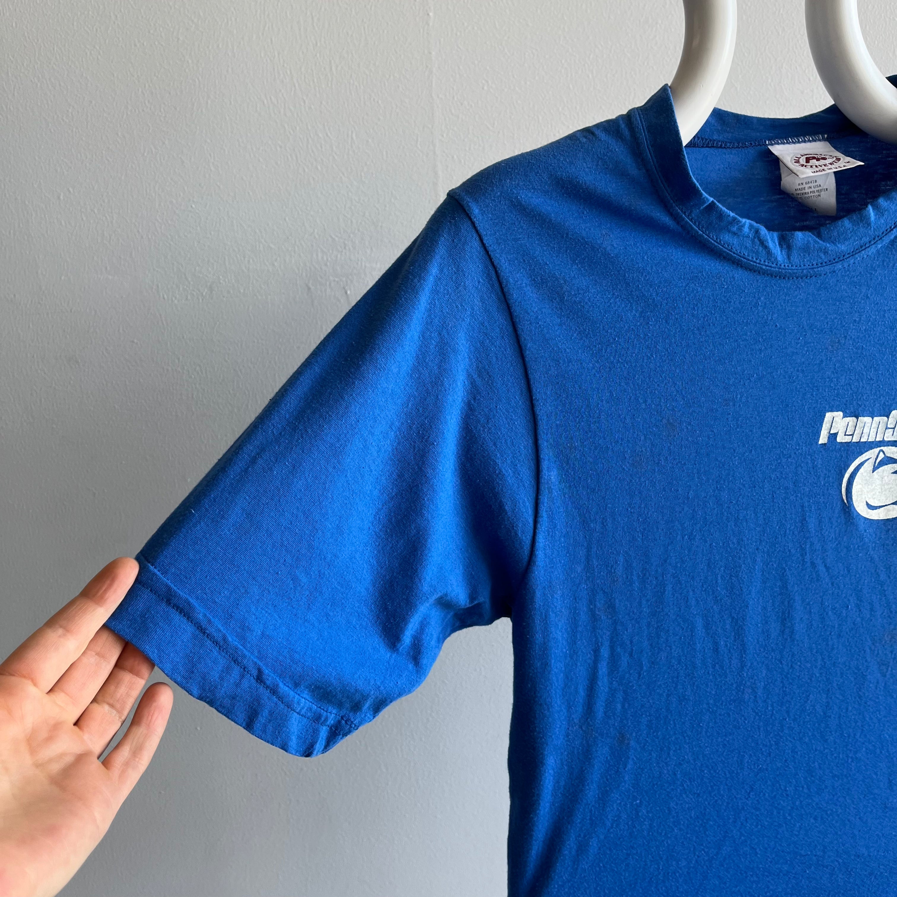 1990s Penn State Fitted T-Shirt with Big Sleeves