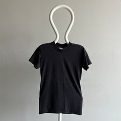 1980s Duke Brand Fitted Blank Black T-Shirt