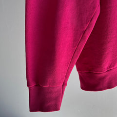 1980s Perfectly Thinned Out Barbie Pink Slouchy Longer Sweatshirt