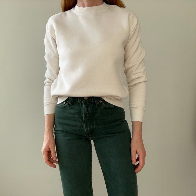 1980s Blank Natural/Off White Sweatshirt