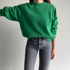 1990s Irish Spring Green Raglan Sweatshirt by Tultex