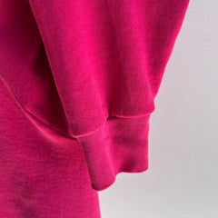 1980s Perfectly Thinned Out Barbie Pink Slouchy Longer Sweatshirt