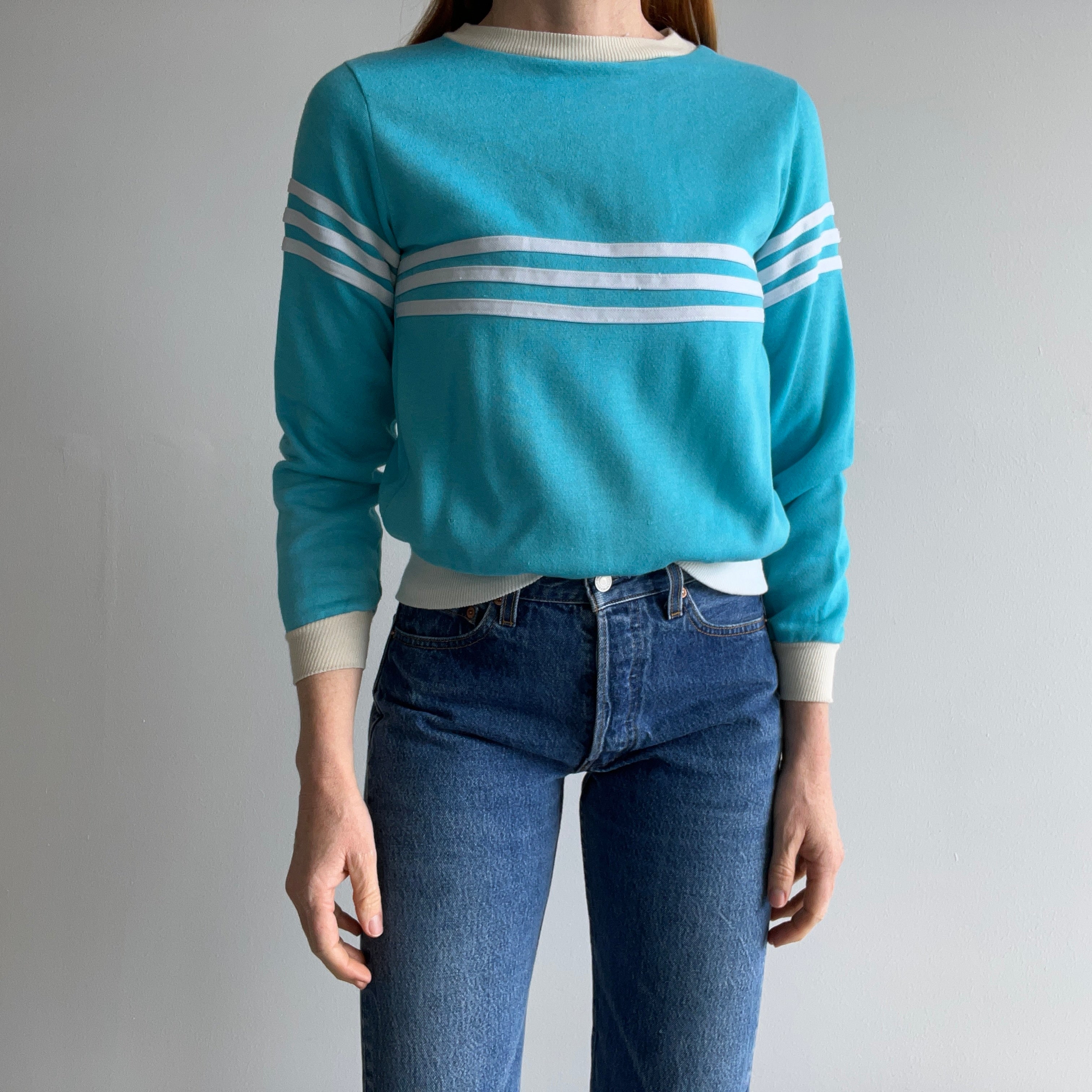 1970/80s Lightweight Smaller Triple Stripe Sweatshirt