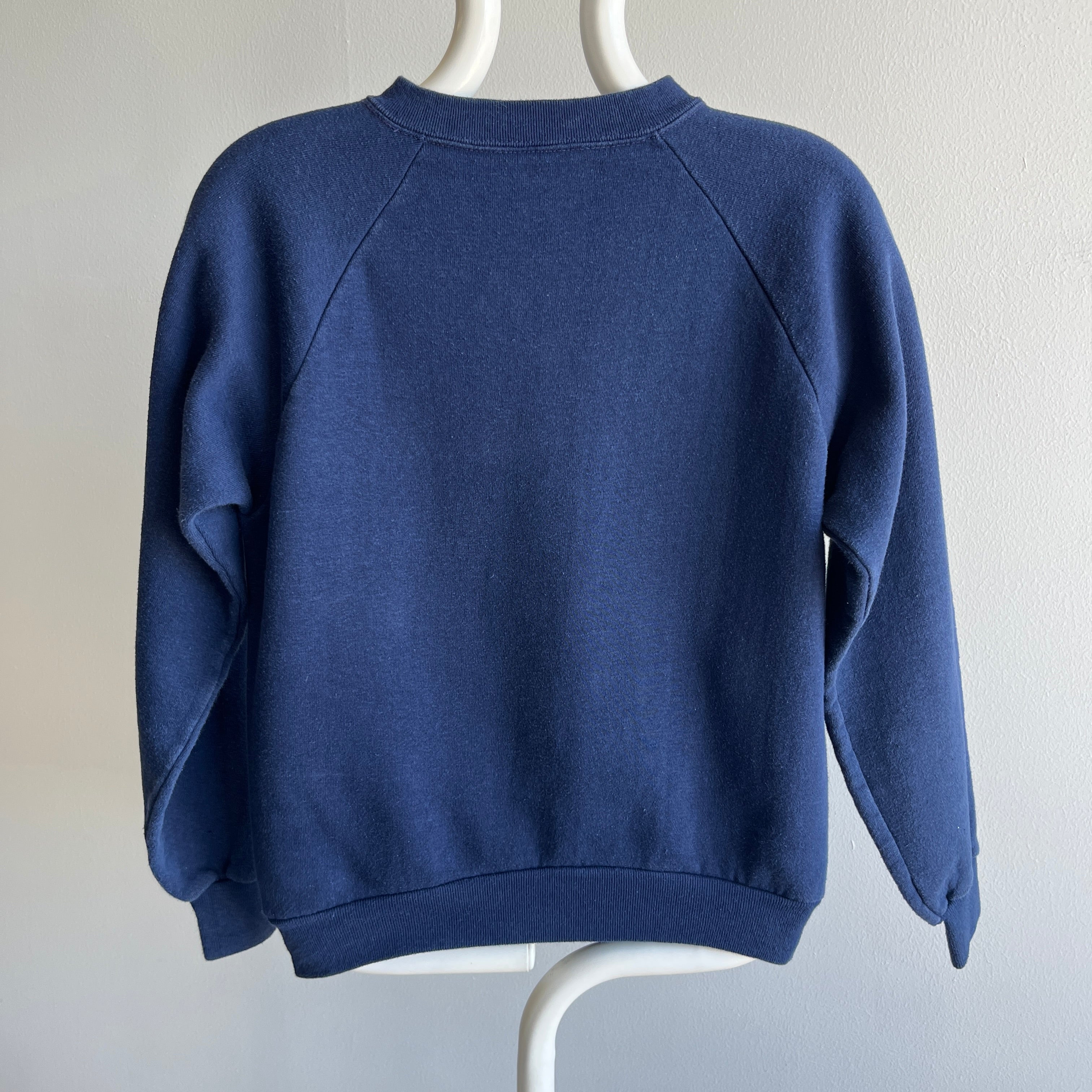 1970/80s Mostly Cotton Navy Raglan - Swwoooooon