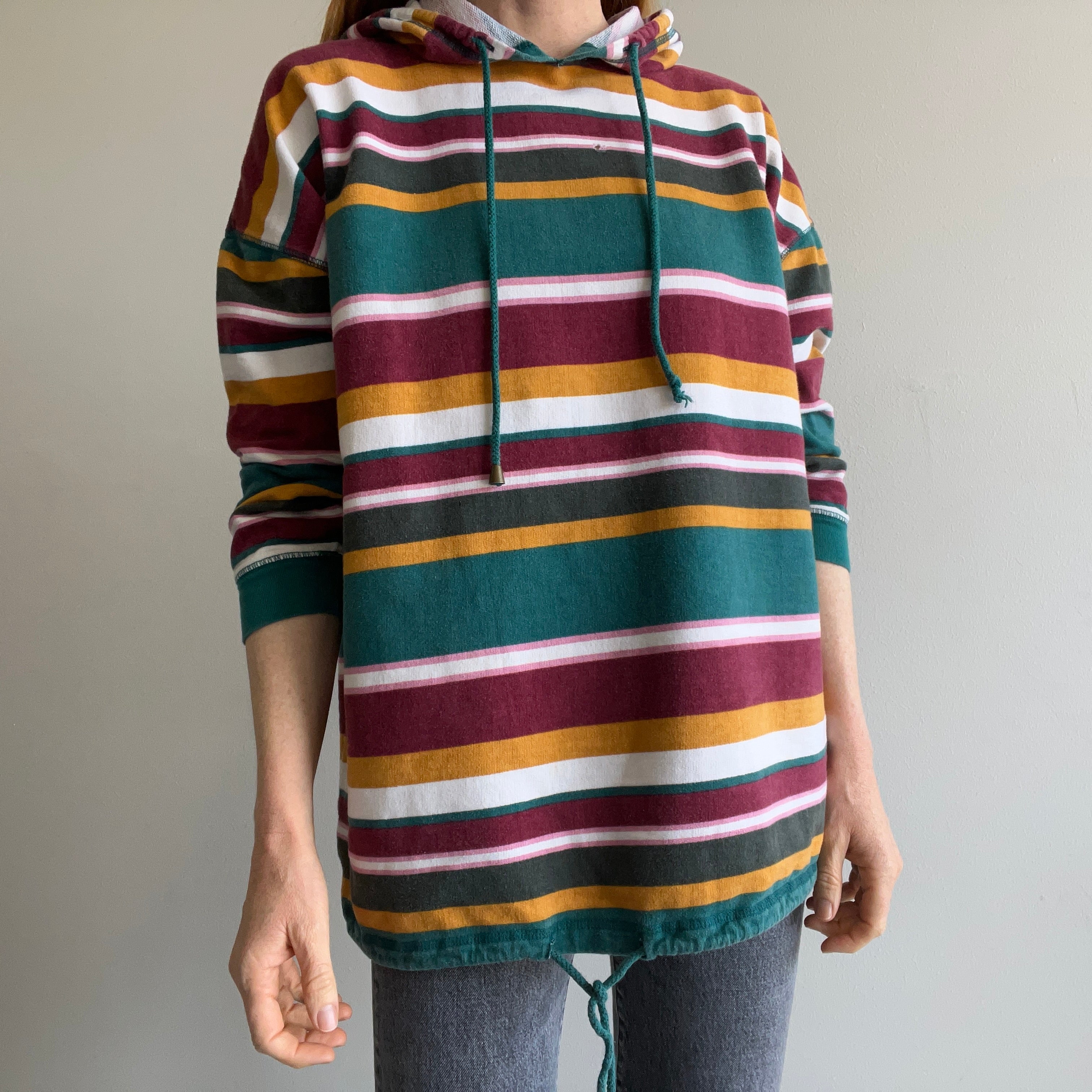 1990s Ooolala Striped Cotton Sweatshirt/Shirt by Gitano!!!