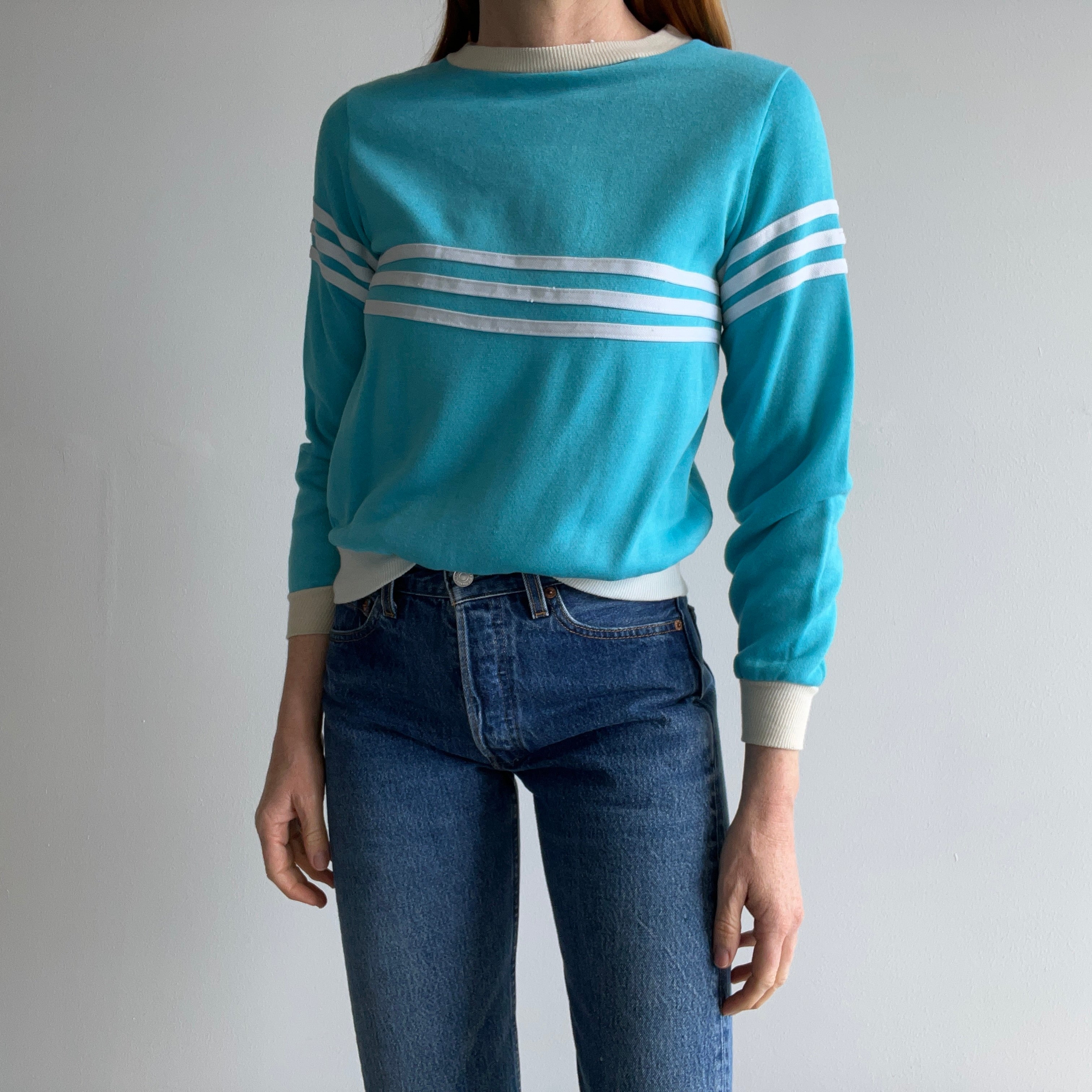 1970/80s Lightweight Smaller Triple Stripe Sweatshirt