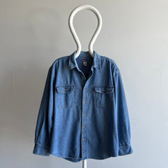 1990s Herringbone Denim Dad Shirt