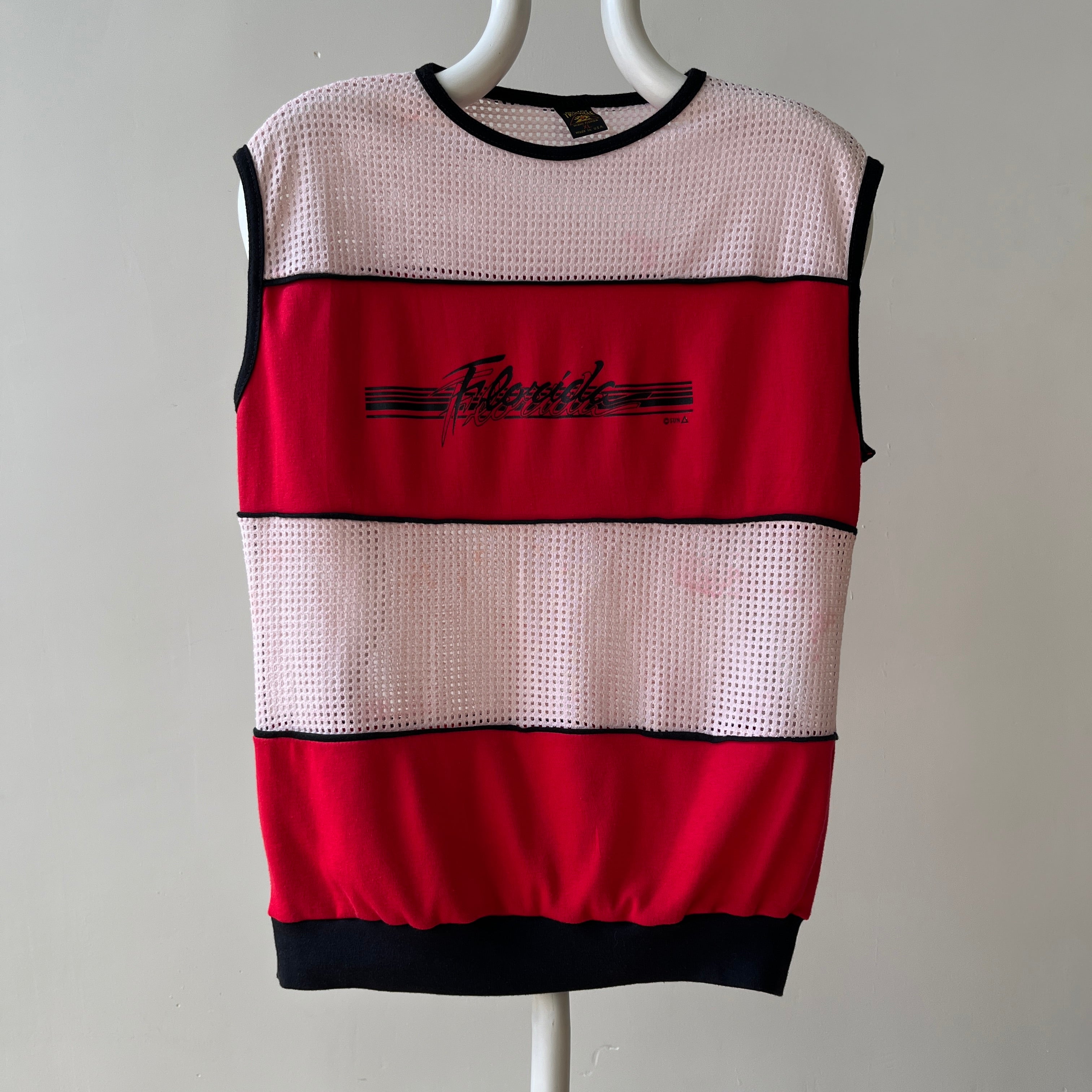1980s Mesh Florida Tank Top - WOW