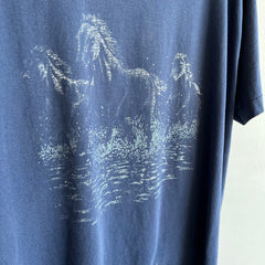 1980s Circle B Ranch, Black Hills, South Dakota Horse T-Shirt