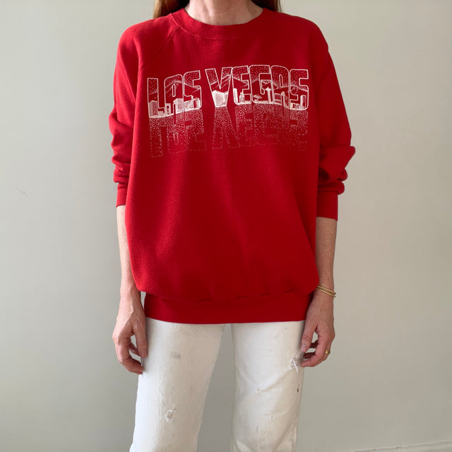 1990s Red Las Vegas Raglan Sweatshirt