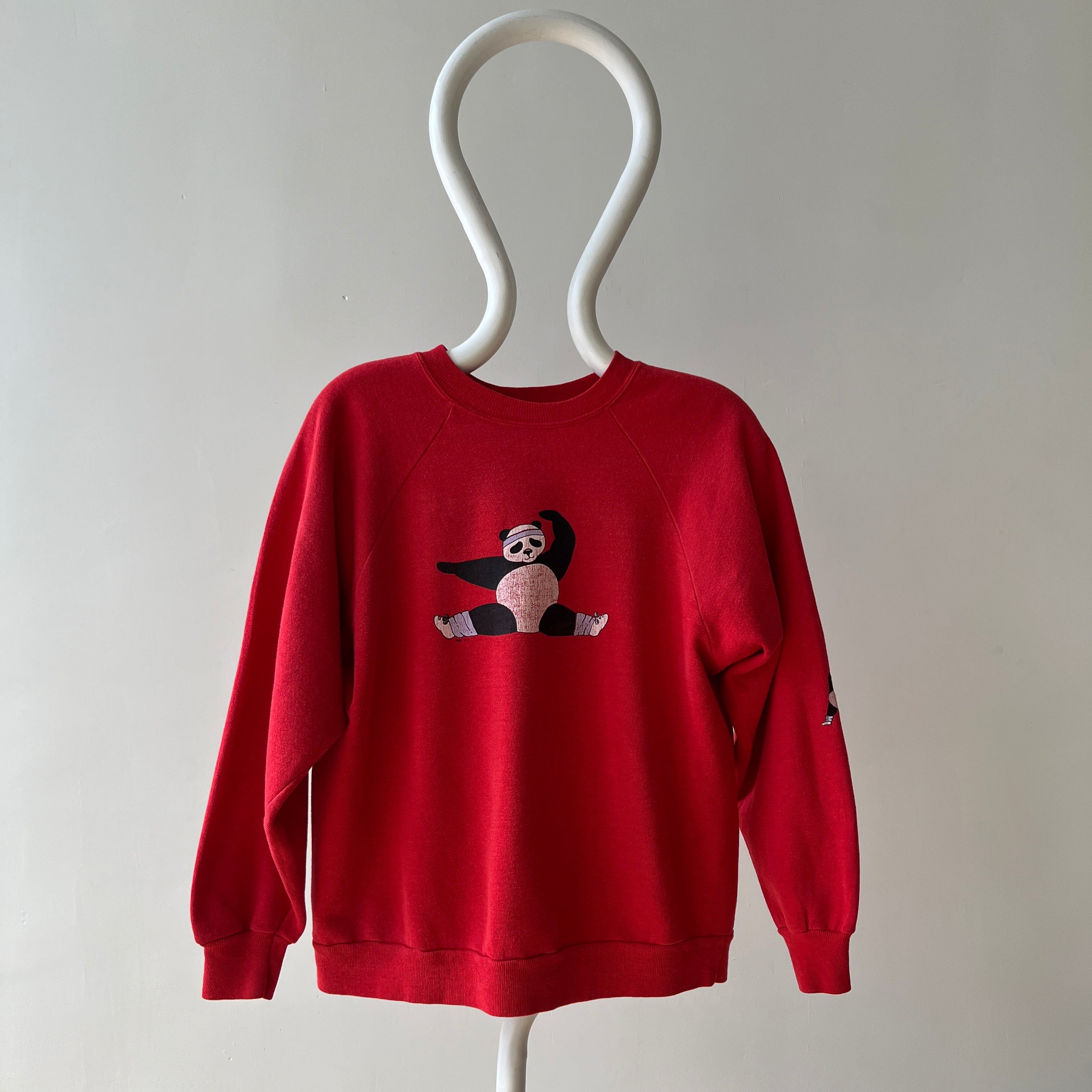 1980s Aerobics Panda Sweatshirt
