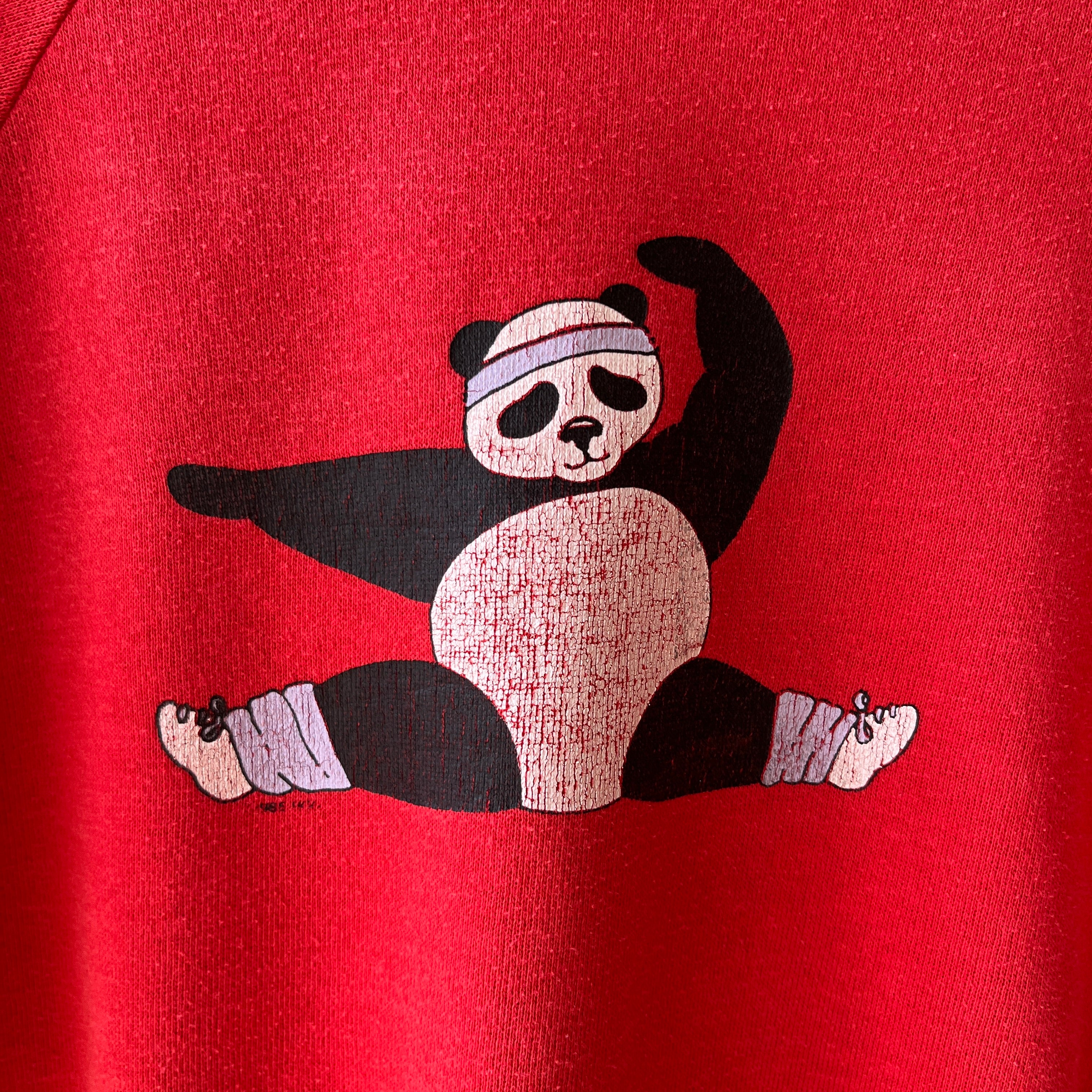 1980s Aerobics Panda Sweatshirt