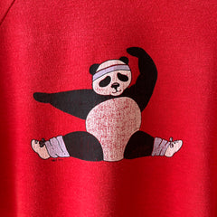 1980s Aerobics Panda Sweatshirt