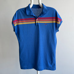 1980s Ocean Pacific Rare Drop Sleeve Striped Super Soft Polo  - YES