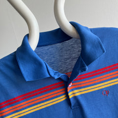 1980s Ocean Pacific Rare Drop Sleeve Striped Super Soft Polo  - YES