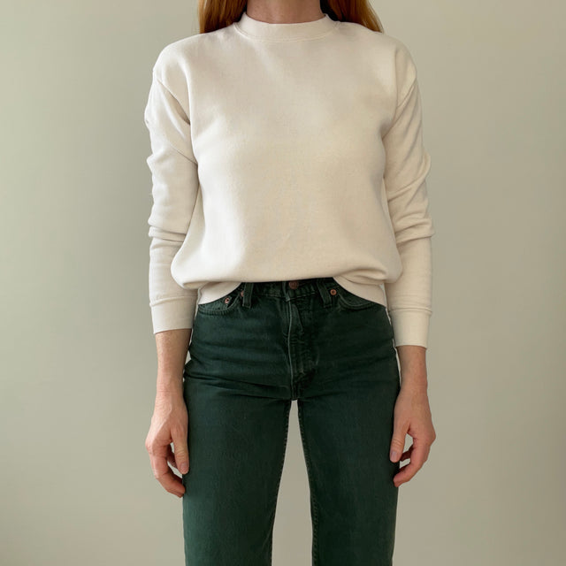 1980s Blank Natural/Off White Sweatshirt