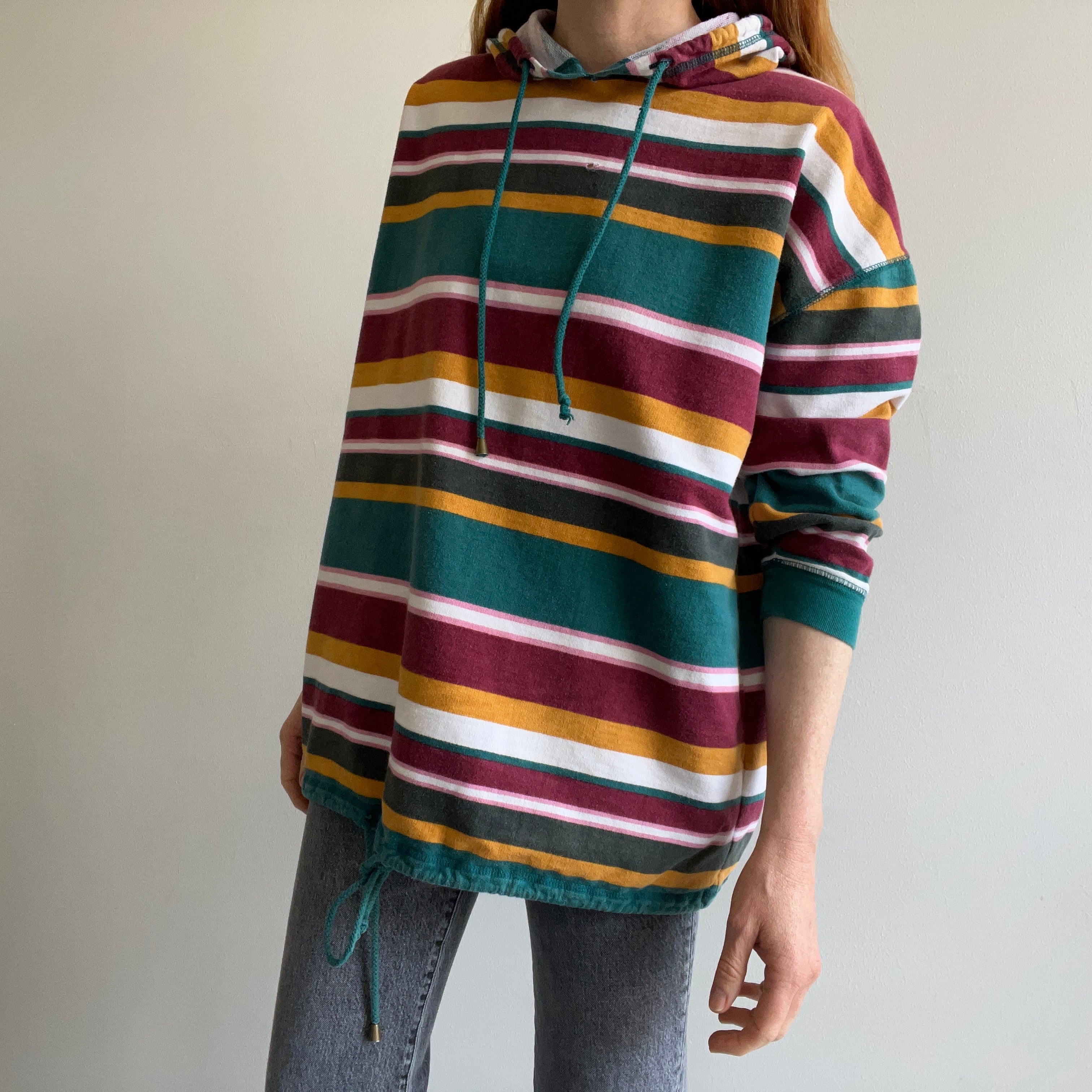 1990s Ooolala Striped Cotton Sweatshirt/Shirt by Gitano!!!